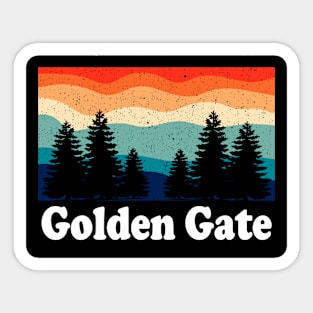 Vintage Golden Gate Colorado Forest Camping Sticker